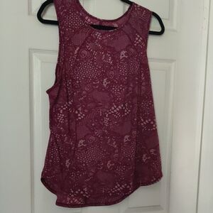 Lululemon Athletica Lace Tank Top - Burgundy